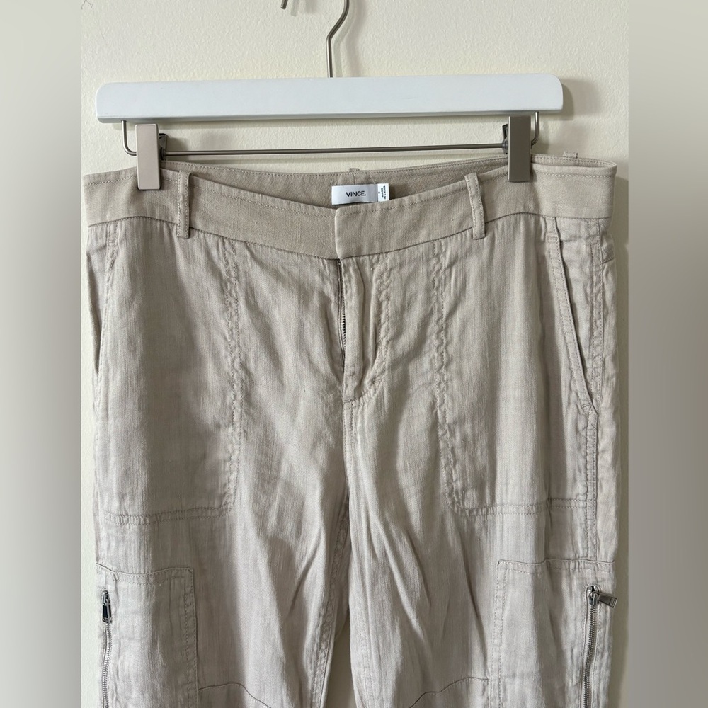 Vince Linen Cargo Pant - Picture 8 of 9